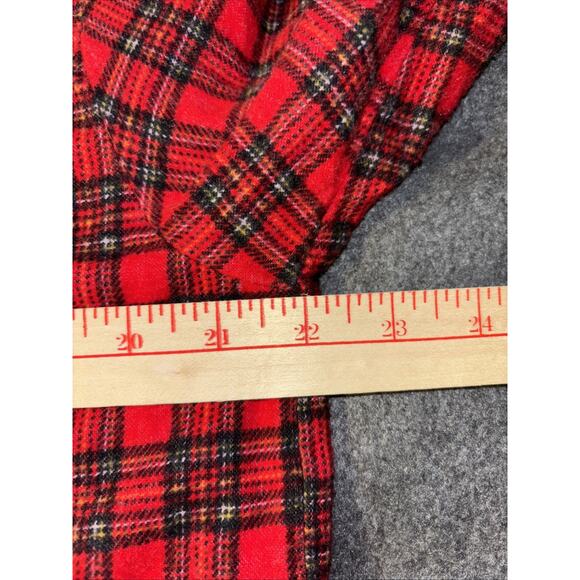 Vintage Haband Casual Joe Plaid Pearl Snap Red Flannel Shirt Size Medium - Picture 5 of 7